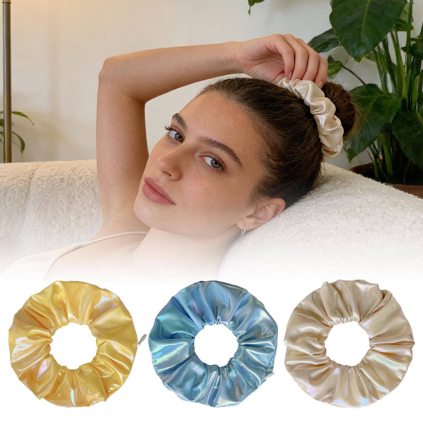 Soft Hair Scrunchies with Zipp - Headband Summer Knit ulasan dan harga