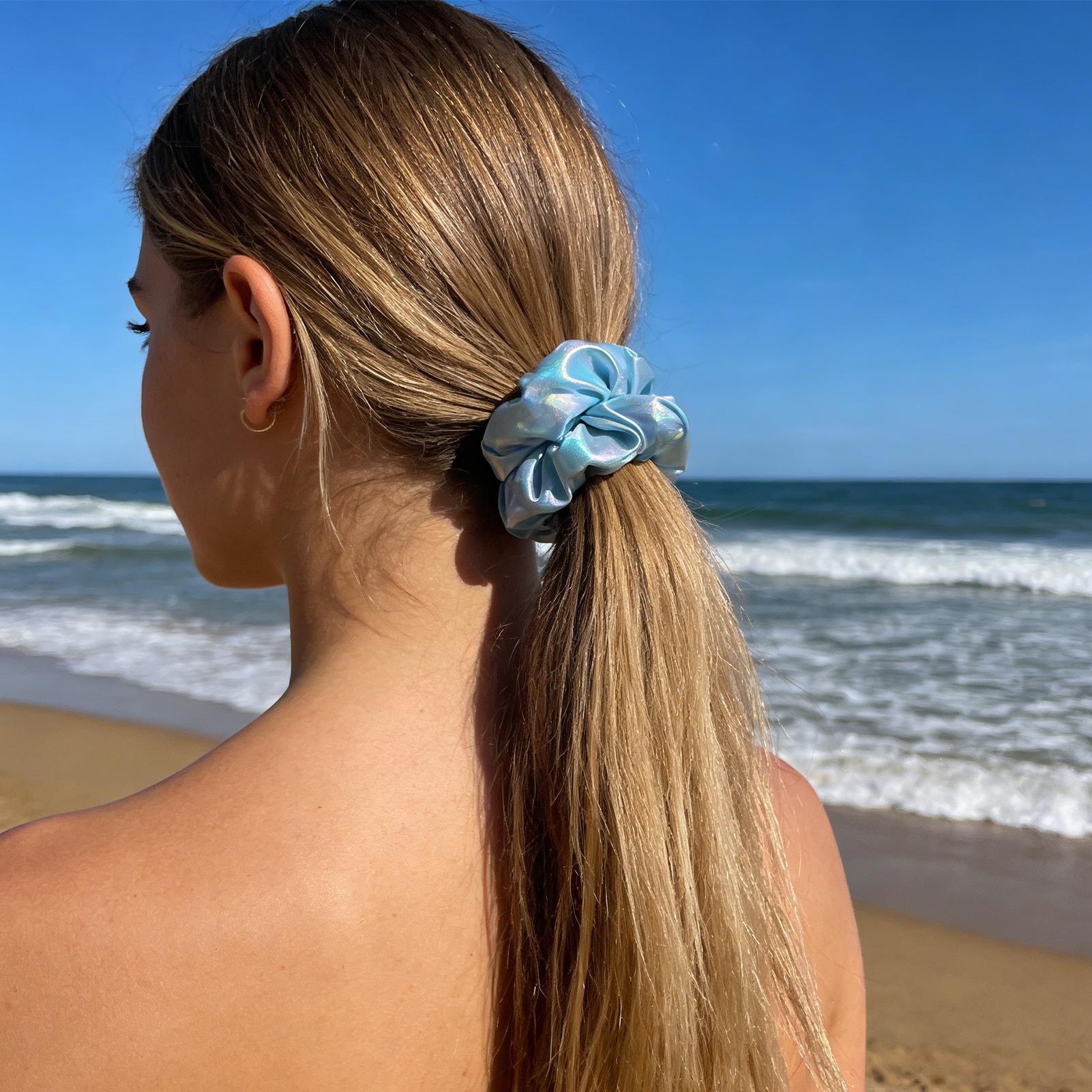 Soft Hair Scrunchies with Zipp - Headband Summer Knit ulasan dan harga