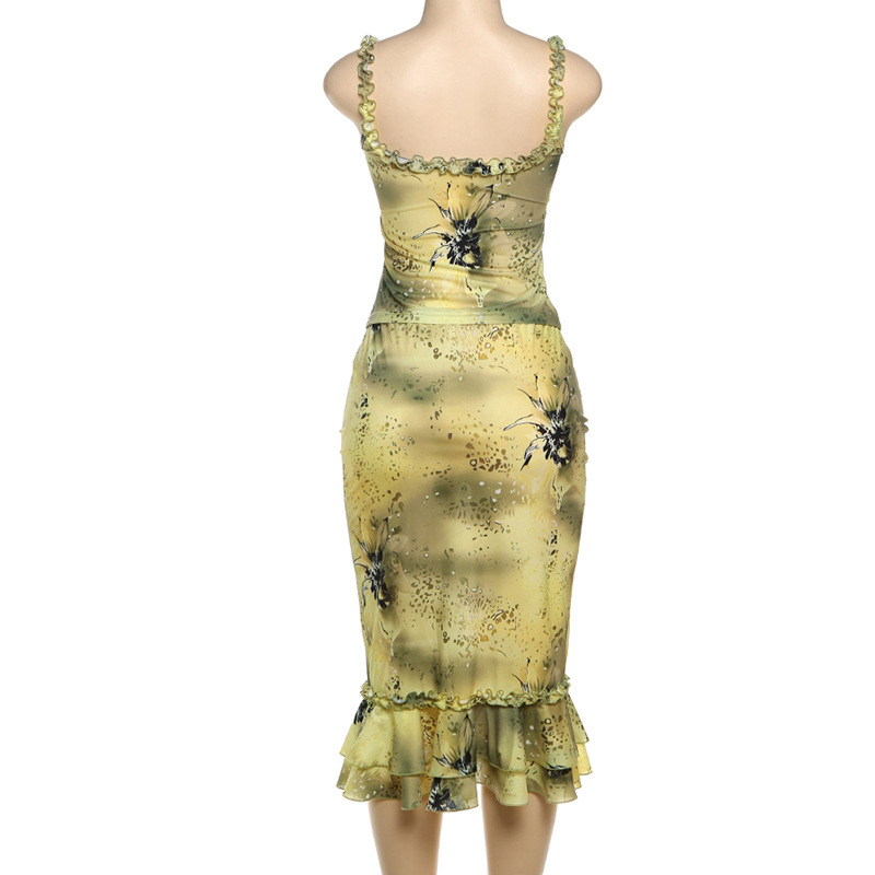 Women's Dress 2 Piece Floral P - Midi Skirt Floral ulasan dan harga
