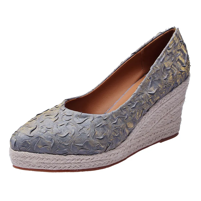 8cm Size 34-42 Breathable Comf - Wedge Espadrille Women ulasan dan harga