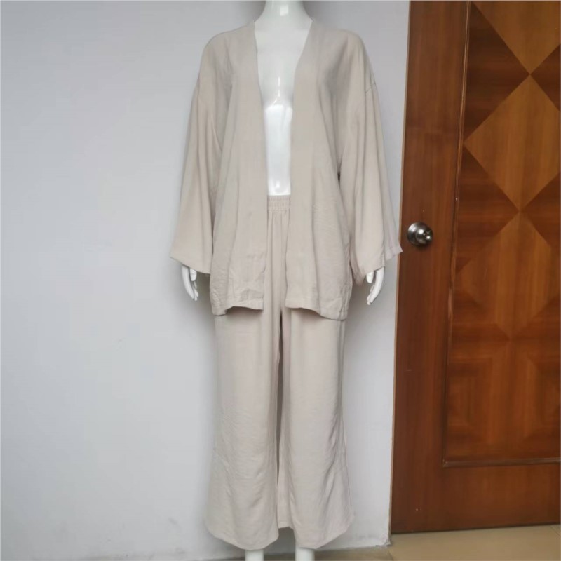 Women's Linen Trouser Suit Wit - Linen Pant Wide ulasan dan harga
