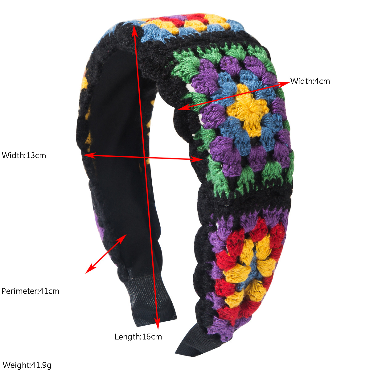 Boho Hand Knit Crochet Flower  - Headband Summer Knit ulasan dan harga
