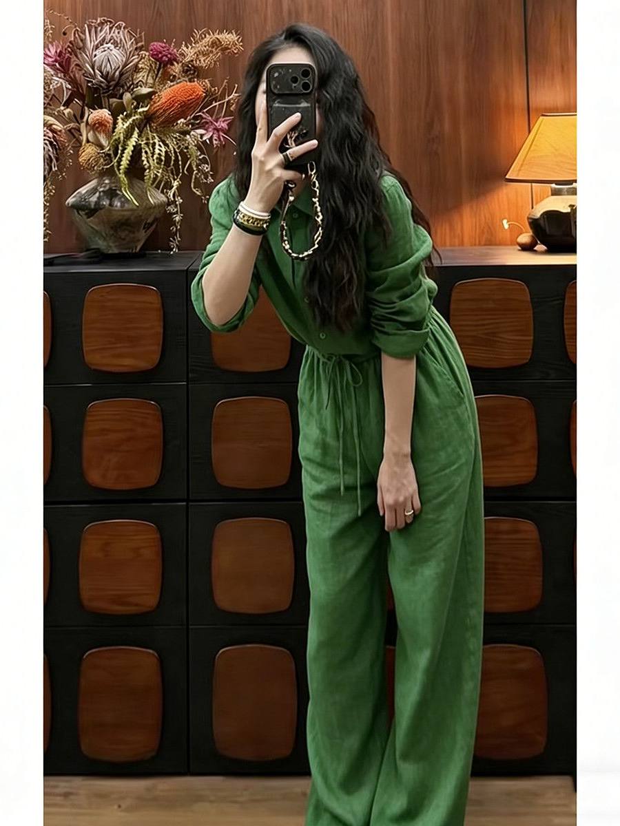 Loose Fit Linen Shirt And Wide - Linen Pant Wide ulasan dan harga